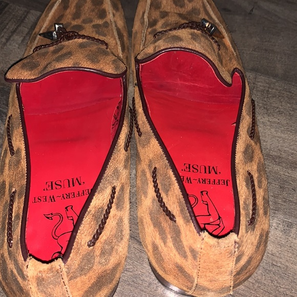 JEFFERY WEST JUNG TASSEL LEOPARD PRINT LEATHER LOAFERS - Picture 7 of 8